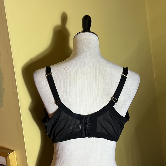 CACIQUE Size 42DDD Black Lace Nude Illusion Pad Bra PushUp Underwire SEXY $58NEW - Picture 10 of 12
